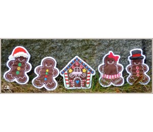 Stickmuster  - Gingerbread Christmas Weihnachtswagon